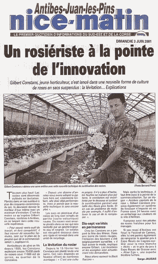 Revue de presse - Un rosiériste à la pointe de l'innovation