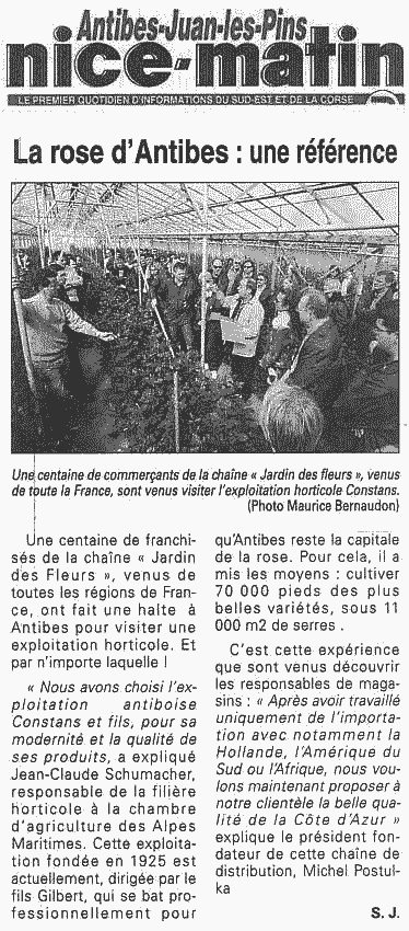 Revue de presse - La Rose d'Antibes : Une Rfrence