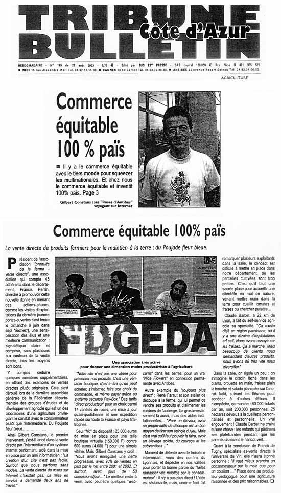 Revue de presse - Commerce quitable 100% pas